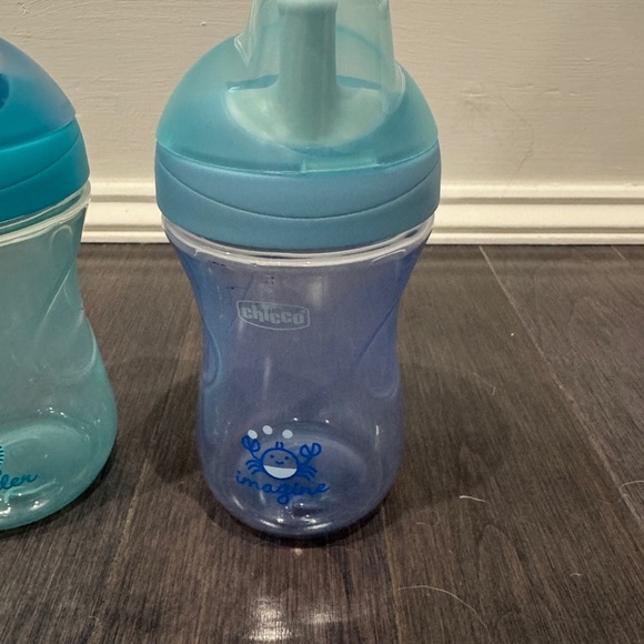 NWOT Chicco Infant Toddler Kids Sippy Cups - Aqua and Blue - Picture 3 of 3